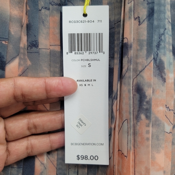 đť…şBCBGENERATION PLEATED MINI SKIRT, SIZE S, NWT - Picture 7 of 9